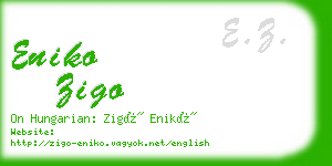 eniko zigo business card